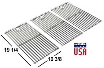 Replacement BBQ Stainless Steel Gas Grill Burner for Costco Kirkland SKU778627 3-Pack Hongso SBZ801 720-0108 720-0008-T 778627 NGB1 Nexgrill 720-0011 